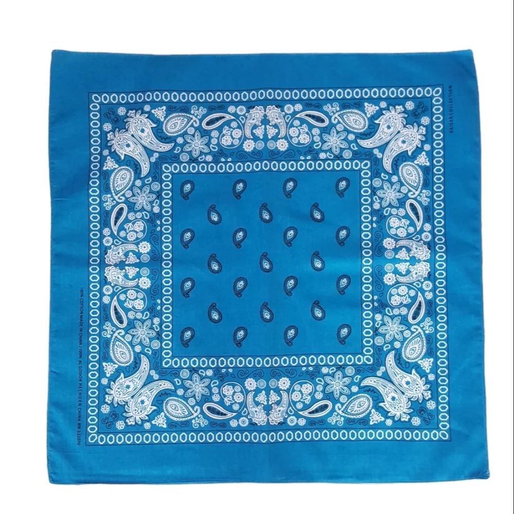 3 Piece Classic Bandana Scarf for Hair Neck and Head New Turquoise 100% Cotton